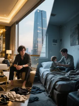 Contrasting Lives: A CEO's Son and a Struggling Employee